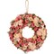 Northlight Wooden Artificial Floral and Berries Spring Wreath - 12.5" - Pink and Cream